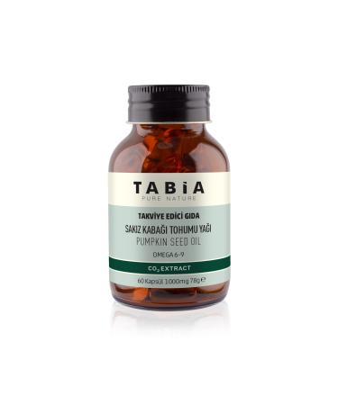 TABIA Pumpkin Seed (PUMPKIN SEED) Oil | Co2 Extract | 1000 Mg 60 Capsules