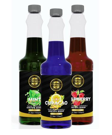 By T fek i Mint-Raspberry-Orange 3-Pack Cocktail Cake and Coffee Syrup (750 ML X 3)