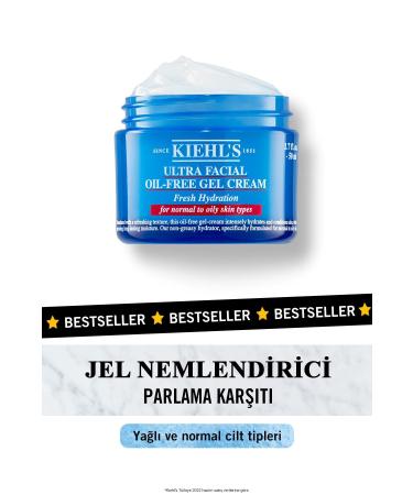 Kiehl's 24-Hour Ultra Facial Oil-free Moisturizing Anti-Pore Gel Cream for Oily Skin 50 ml