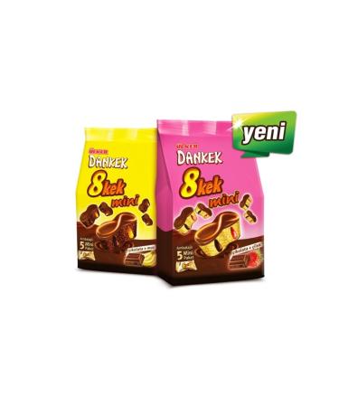Ulker Dankek Mini 8 Cake Banana 80 Gr & Dankek 8 Cake Strawberry 80 Gr