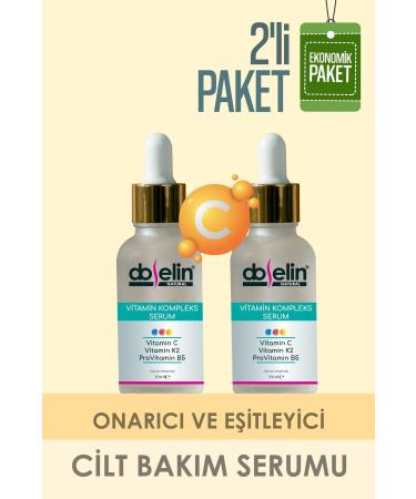 Doselin 2-pack Brightening Equalizing Vitamin Complex Skin Care Serum C K2 Provitamine B5 30ml