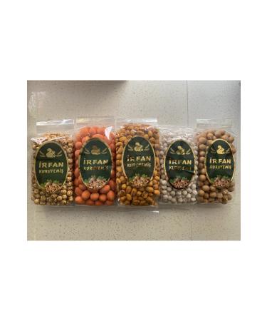 irfan nuts 5 in 1 NUTS (Yellow White Crispy Chickpeas Sauced Peanuts Corn)