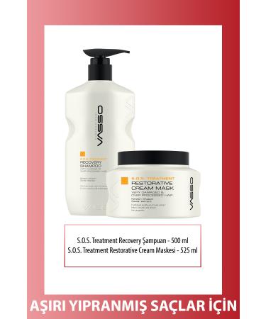 VASSO WOMEN Emergency Rescue Keratin and Caviar Essence Sauce Care Set for Extremely Damaged Hair