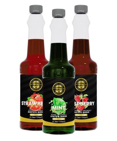 By T fek i Strawberry-Raspberry-Mint 3-Pack Cocktail Cake and Coffee Syrup (750 ML X 3)
