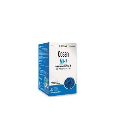 Ocean MK-7 100 Mcg Vitamin K2 30 Capsules Vitamin K2 Containing Supplementary Food
