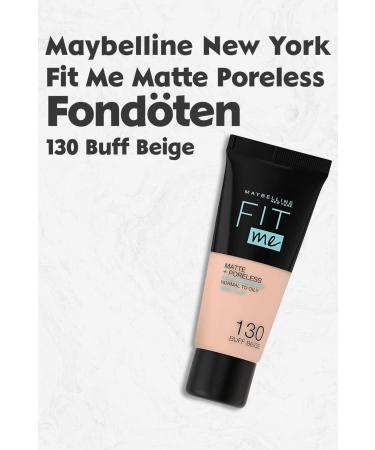 Maybelline New York Maybelline Fit Me Matte Poreless Foundation 130 Buff Beige