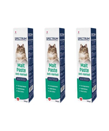 Spectrum Care Anti-Hairball Malt Paste Supporting Cat Hairball Prevention 100gr - 3 Pieces