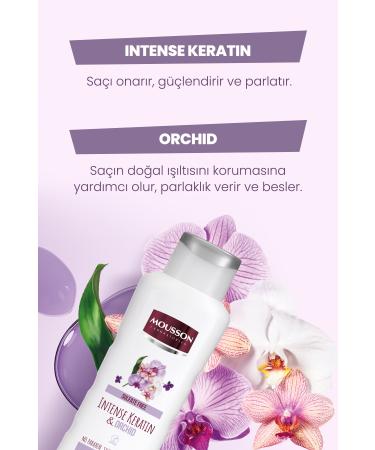 Mousson Intensive Keratin & Orchid Color Protecting and Damage Repairing Sulfate-Free Shampoo 385 ml - Buy Online on GoSupps.com