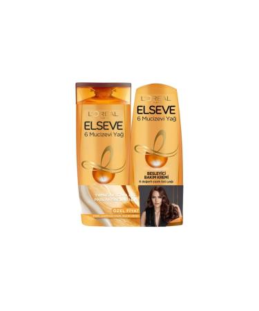 Elseve 6 Miraculous Oil Shampoo 375 Ml + Care Cream 375 Ml