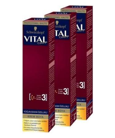 Schwarzkopf Colors Cream Hair Dye 7-554 Golden Caramel X 3 Pieces