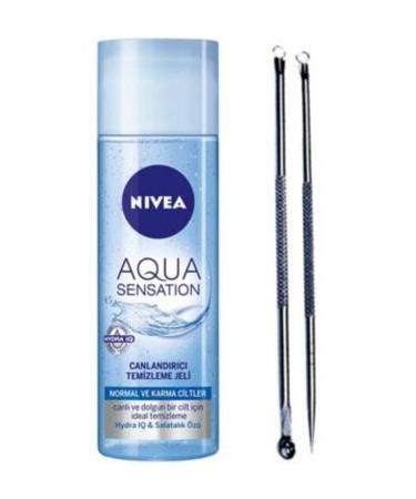 NIVEA Aqua Sensation Revitalizing Face Wash Gel 200ml and Acne Blackhead Cleanser Comedone
