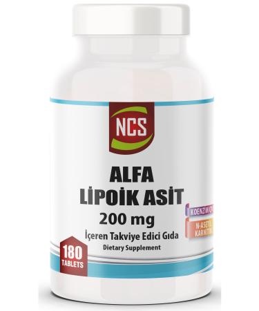 Ncs L-carnitine Alpha Lipoic Acid Coenzyme Q10 100 Mg 180 Tablets