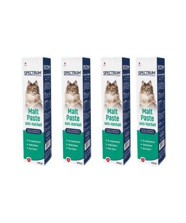 Spectrum Care Anti-Hairball Malt Paste Supporting Cat Hairball Prevention 100gr - 4 Pieces