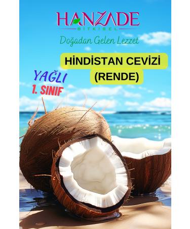 Hanzade Herbal Coconut Coarse Grate 500 gr - Fat Free Full Fat - Buy Online on GoSupps.com