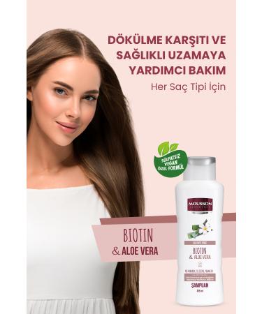 Mousson Anti-Hair Loss and Growth Supporting Sulfate-Free Shampoo with Biotin and Aloe Vera 385 ml - Buy Online on GoSupps.com
