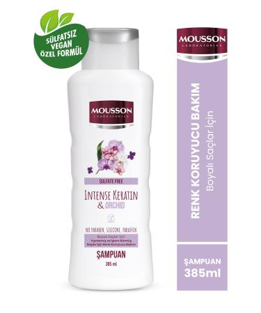 Mousson Intensive Keratin & Orchid Color Protecting and Damage Repairing Sulfate-Free Shampoo 385 ml - Buy Online on GoSupps.com