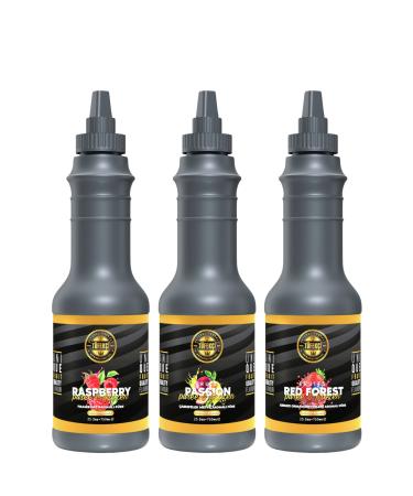 By T fek i Red Forest-Raspberry-Passion Fruit Puree 3x1000 gr Advantageous Package Gluten Free Vegan