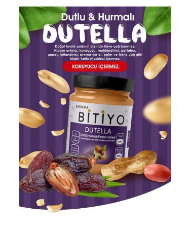 INSTANTLY ENDED Dutella Mulberry Date Hazelnut Paste 0 Natural For Breakfast 325 gr No Additives No Preservatives