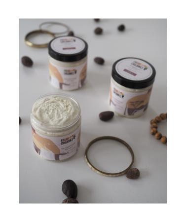 FADHILA ORGANICS Intense Moisturizing Sandalwood Mango Body Butter - Soothing Repairing Body Cream - 80 Gr