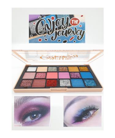 BBeauty Enjoy the Journey 18 Color Glitter Shimmer Eyeshadow Palette