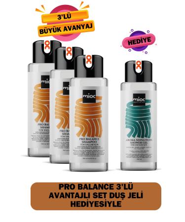 Mioc Cosmetics Mioc Pro Balance Shampoo 3-Piece Set with Shower Gel Gift