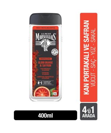 Le Petit Marseillais For Men Blood Orange & Saffron Shower Gel & Shampoo 400 ml