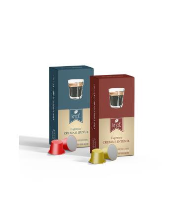 KNOF COFFEE Crema E Gusto/ Crema E Intenso Espresso Capsule Coffee 2 Boxes 20 Pieces Nespresso Compatible - Buy Online on GoSupps.com