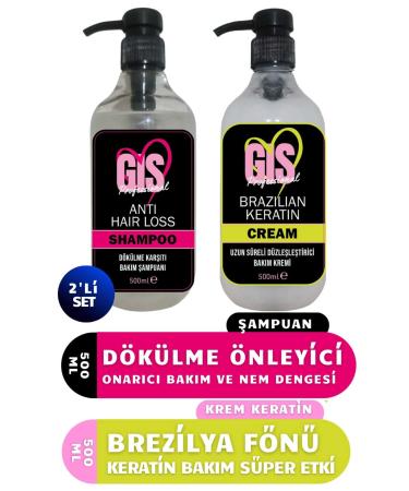 Gis Professional 2-Piece Deal Set / Anti-Loss Shampoo and Brazilian Keratin
