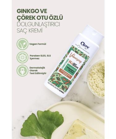 Clere Volumizing Ginkgo and Black Cumin Extract Volumizing Conditioner - Buy Online on GoSupps.com