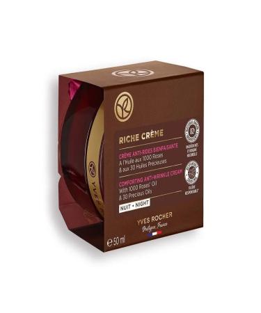 Yves Rocher Night Cream - Nourishing Anti-Aging Precious Oil Care / Riche Cr me Vitamin A & Vitamin E 50 ml - Buy Online on GoSupps.com