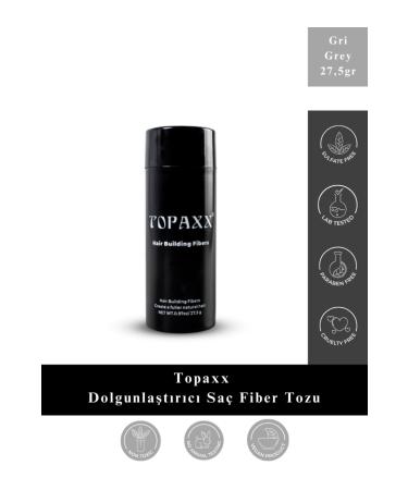 Topaxx Grey/grey Volumizing Hair Fiber Topical Powder 27.5 gr