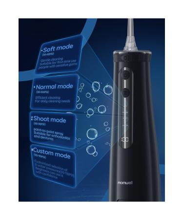 Mornwell Oral Irrigator for Teeth Wireless Mornwell Water Flosser 4 Cleaning Modes 6 Nozzles 270ml Water Tank - Buy Online on GoSupps.com