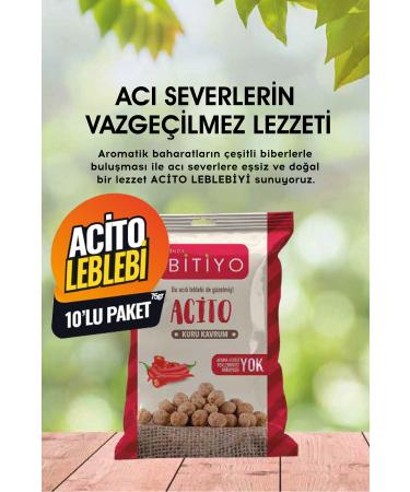 INSTANTLY FINISHED Acito Chickpea 0 Natural Dry Roasted Chickpea 75 Grams X 10 Pieces (Does not contain Flavor Colorant Preservative)