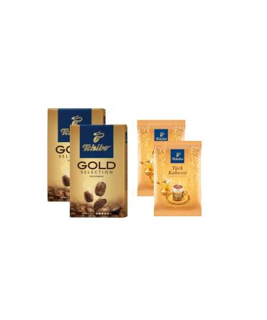 Tchibo Turkish Coffee 100 gr x 2 Pieces + Gold Selection Ground Filter Coffee 250 gr x 2 Pieces