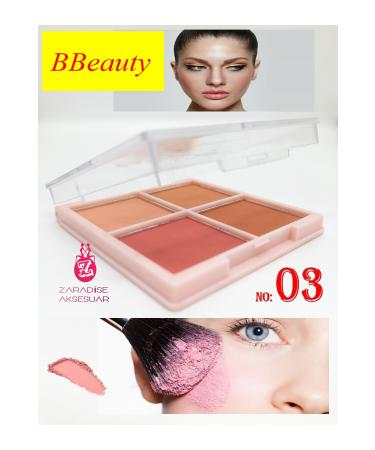 BBeauty Rossy Cheeks Blusher Palette Bag Type 4 Color Mini Blush Palette