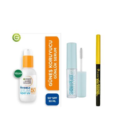 Garnier UV Daily Sunscreen Serum + Maybelline New York Colossal Kajal Liner Extra Black