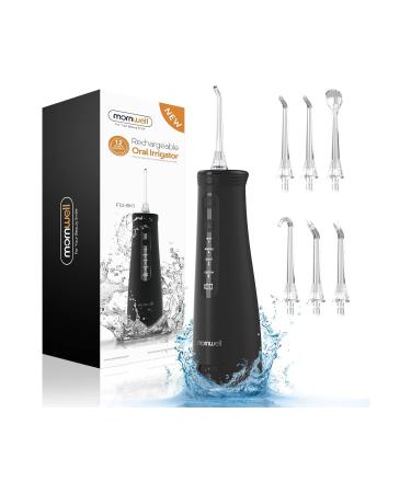 Mornwell Oral Irrigator for Teeth Wireless Mornwell Water Flosser 4 Cleaning Modes 6 Nozzles 270ml Water Tank