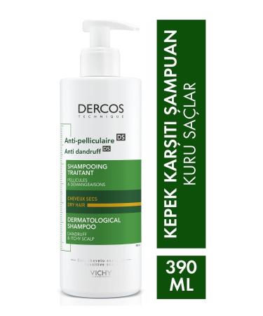 Vichy Dercos Anti-Dandruff Double Action Shampoo Against Dry Scalp Dandruff and Recurrent Dandruff 390ml