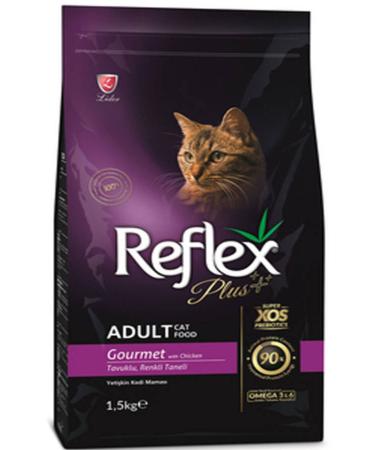 Reflex Adult Cat Food with Colorful Chicken Granules 1.5 Kg