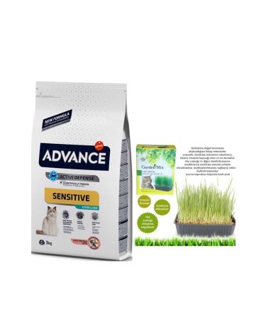 Advance 3 Kg Salmon Sterile Cat Food Garden Mix Cat Grass