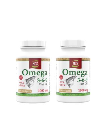 Ncs Omega 3 6 9 Fish Oil 1000 mg 200 Capsules X 2 Box 400 Capsules