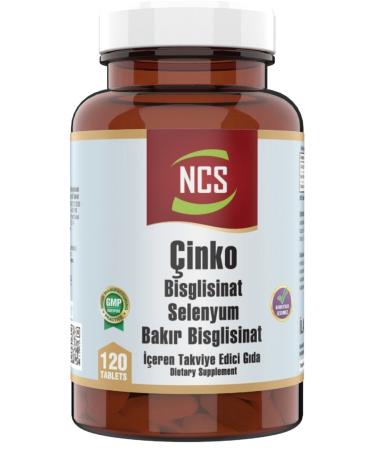 Ncs Zinc Bisglycinate & Copper Selenium 120 Tablets Zinc
