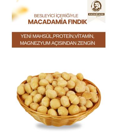Hasanzade Raw Macadamia Nuts 1 Kg - Natural Additive-Free and Healthy Snack