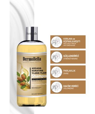DERMOBELLA Argan & Keratin & Ylang Ylang Essence Shampoo 500 ml - Buy Online on GoSupps.com