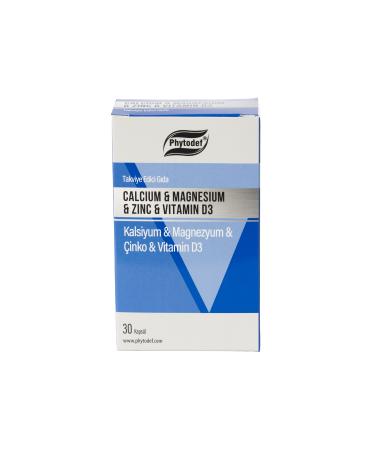 Phytodef Calcium Magnesium Zinc Vitamin D - 30 Capsules X 3 Pieces (CALCIUM MAGNESIUM ZINC) - Buy Online on GoSupps.com