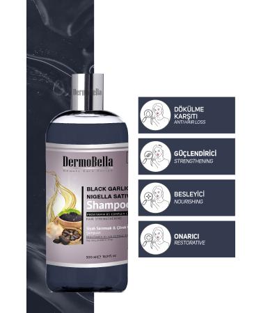 DERMOBELLA Black Garlic and Black Cumin Shampoo 500 ml - Buy Online on GoSupps.com