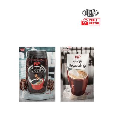 Vip Coffee Classic 100 gr & Coffee Whitener 200 gr 2 Piece Set