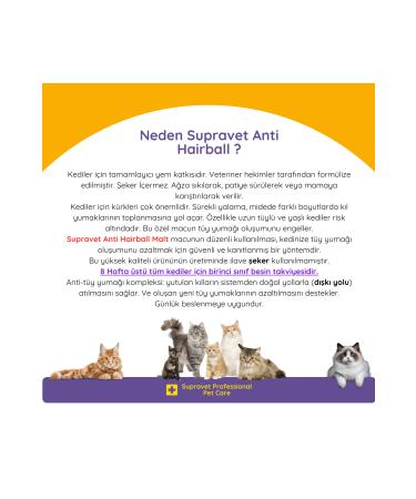 Supravet Hairball Malt Paste Anti-Hairball Malt Paste for Cats 100 gr - Buy Online on GoSupps.com