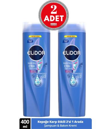 Elidor Superblend Shampoo and Conditioner Anti-Dandruff Effective 2 in 1 400 ml 2 PIECES