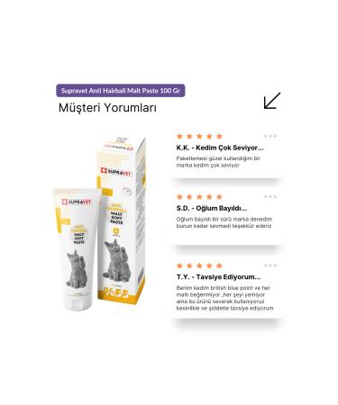 Supravet Hairball Malt Paste Anti-Hairball Malt Paste for Cats 100 gr - Buy Online on GoSupps.com